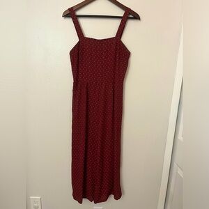 GIANNI BINI Burgundy Cropped Leg Jumpsuit